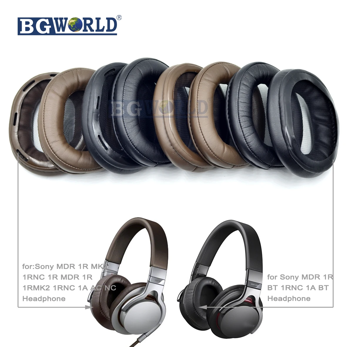 Подушка BGWORLD амбушюры поролоновые накладки для SONY MDR 1R NC MK2 1RBT 1A 1ADAC 1ABT DAC BT губчатый