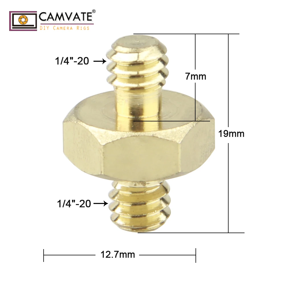 CAMVATE Резьбовой Адаптер 1/4 &quotдо 1/4&quot двойной винт адаптера переменного тока с