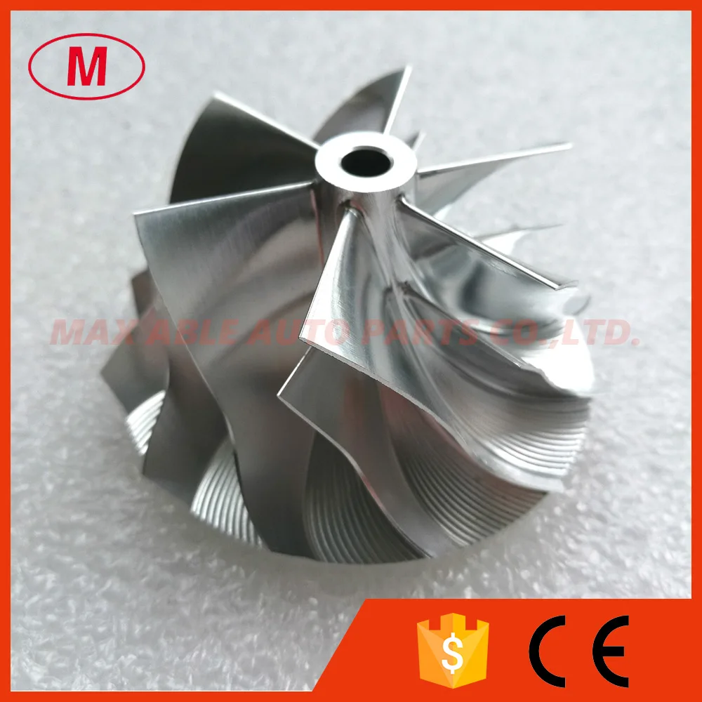 K16 5324-123-2206 High Performance Turbo Aluminum 2618/Billet compressor wheel 49.62/61.98mm 6+6 blades For TTRS 1855-970-0000 | Автомобили