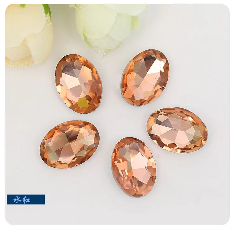 Высококачественные Аксессуары для ювелирных изделий водяные красные Овальные с