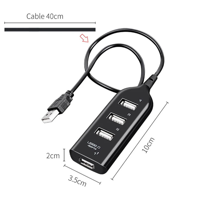 Rosinop высокоскоростной Мульти USB 2 0 концентратор 4 порта удлинитель мини хаб