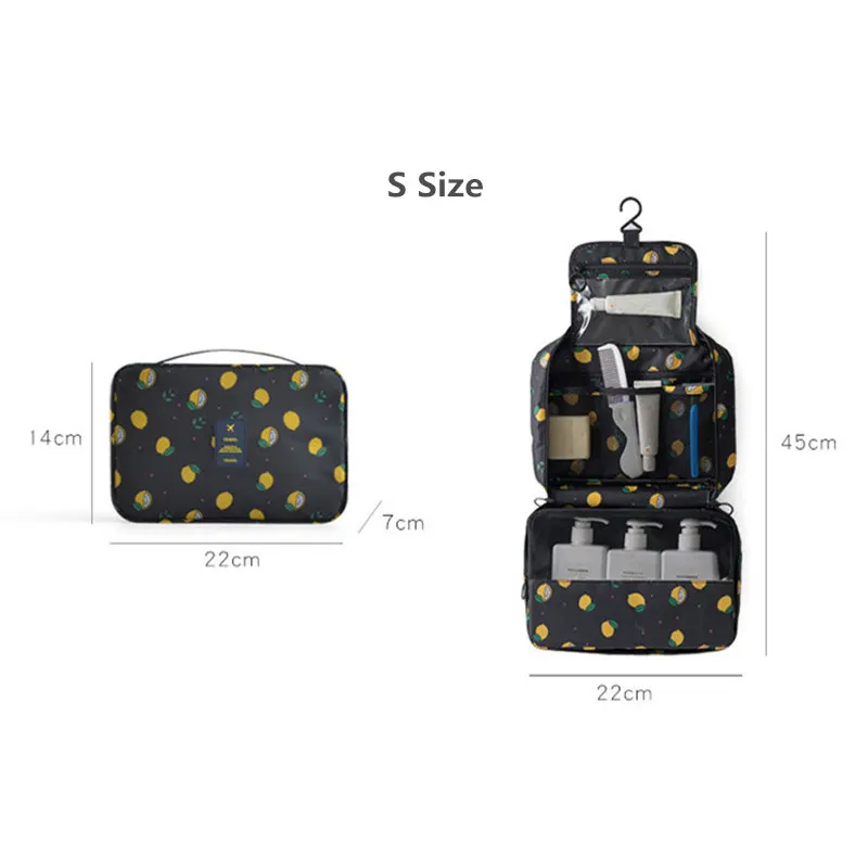 2018 Новый Желтый лимонный напечатанный Макияж для хранения подвесной органайзер