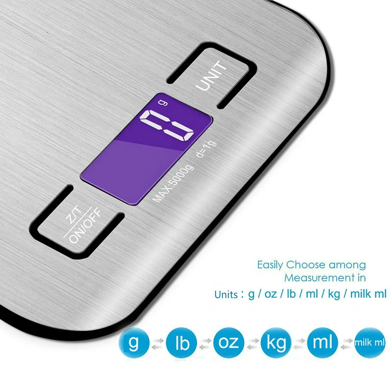 

5kg stainless steel electronic digital kitchen scale measuring cozinha balance cuisine messen cooking measure tools for food