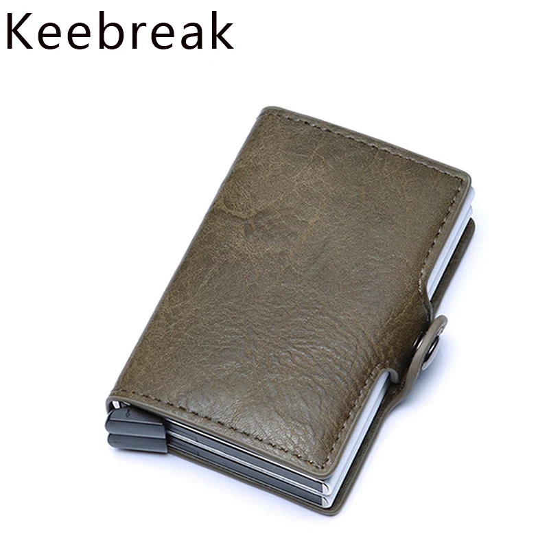 KEEBREAK мужские кошельки RFID Алюминиевый футляр для карт мини маленький кошелек