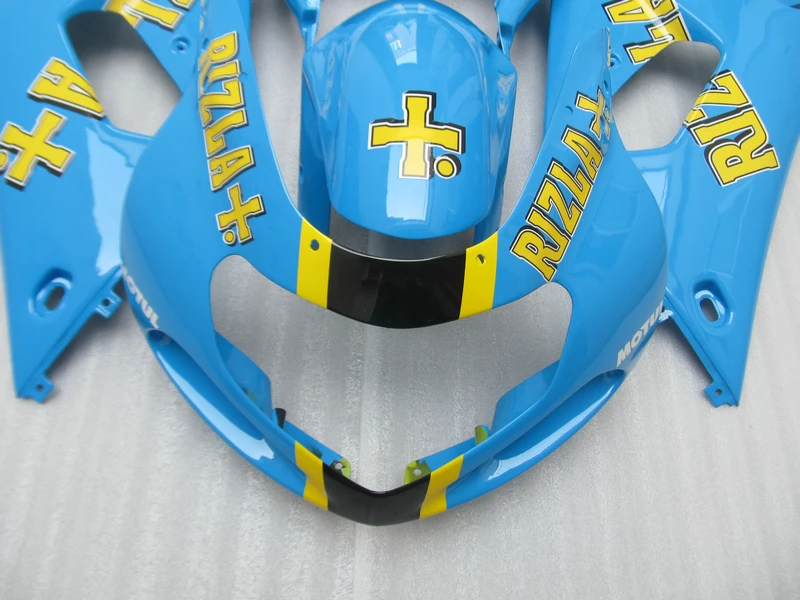 Бесплатный комплект обтекателей для Suzuki SRAD GSXR600 GSXR750 01 02 03 GSXR 600 750 2001 2002 2003 синий
