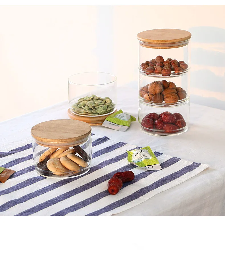 1 шт. Бесплатная комбинация стеклянная банка для хранения еды кухонные банки