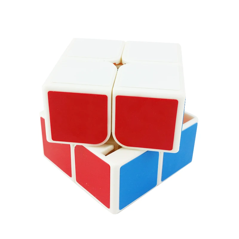 2x2x2 50 мм Magic Cube Puzzle скорость твист плавно белый стикеры Professional дети мозг игры
