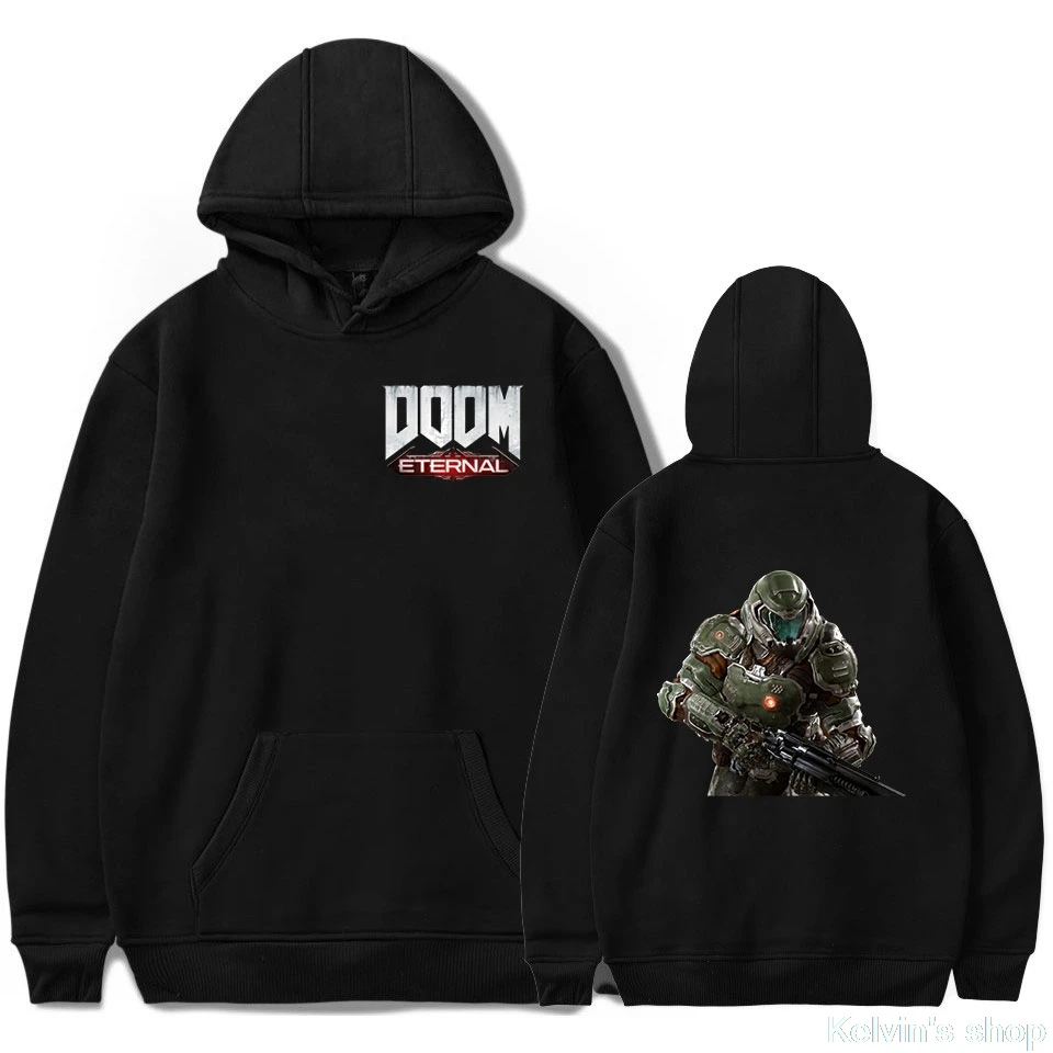 Новинка 2019 модные толстовки с капюшоном Doom Eternal 2D женские/мужские в стиле хип-хоп