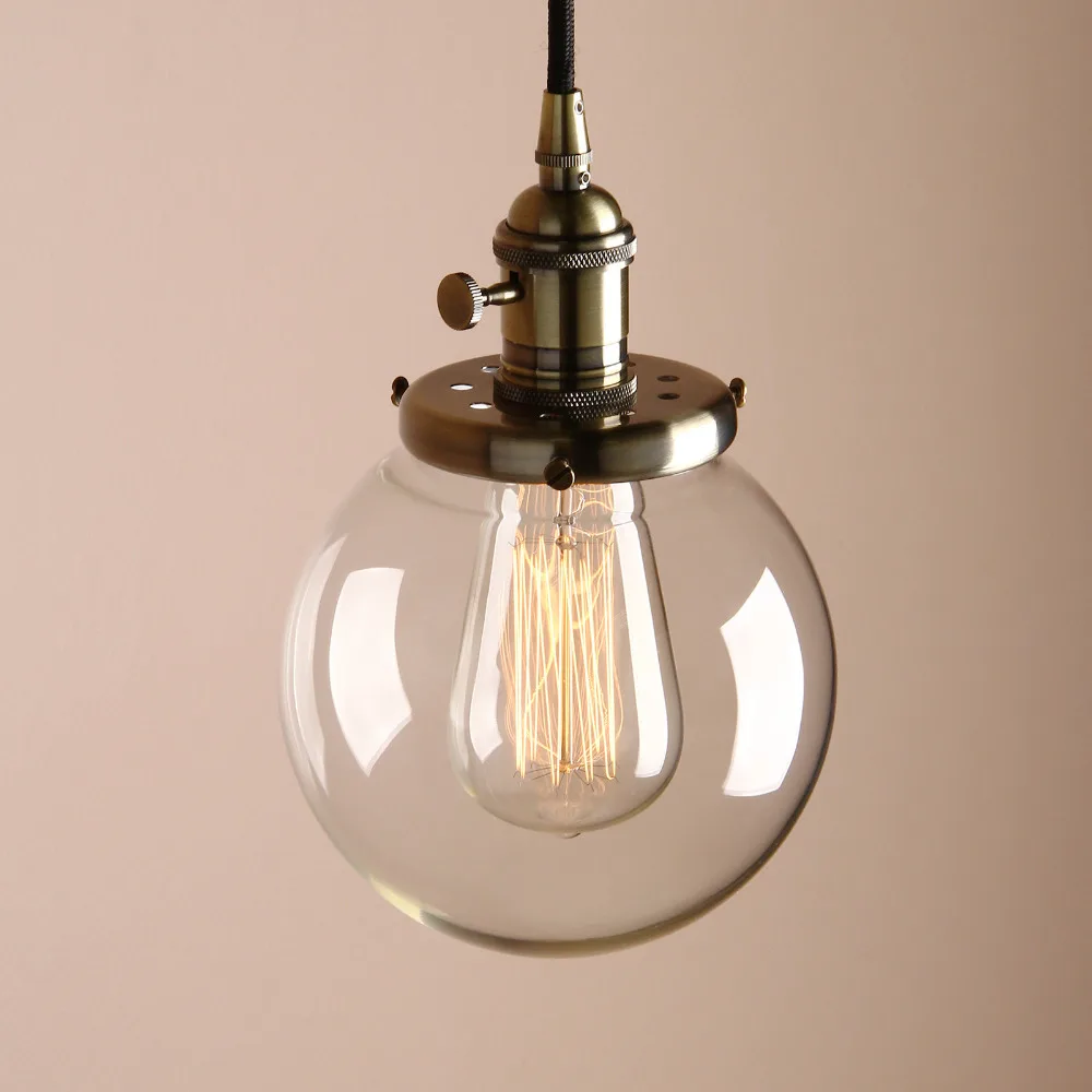 Permo 5 9 &quotВинтажная подвеска в виде стеклянного шара современные подвесные лампы
