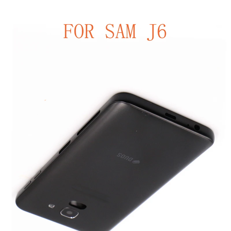 Задняя крышка батарейного отсека для Samsung Galaxy J6 стеклянная корпуса со средней