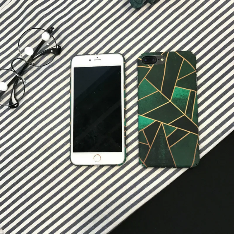 POBLU для Iphone XS MAX XR роскошный матовый темно-зеленый серый геометрический модный