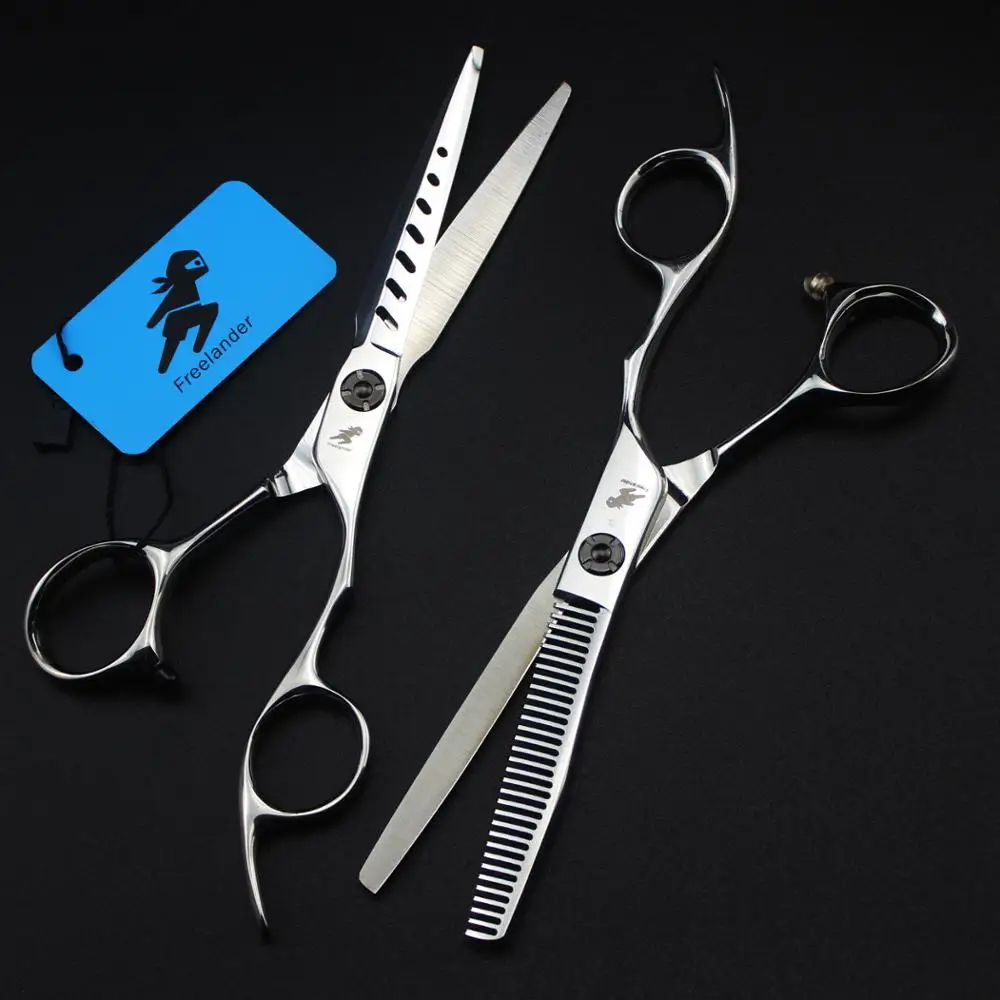 Stainless Steel Hair Cutting Scissor With holes Hairdressing Scissors Straight Thinning Barber Salon Tools | Красота и здоровье