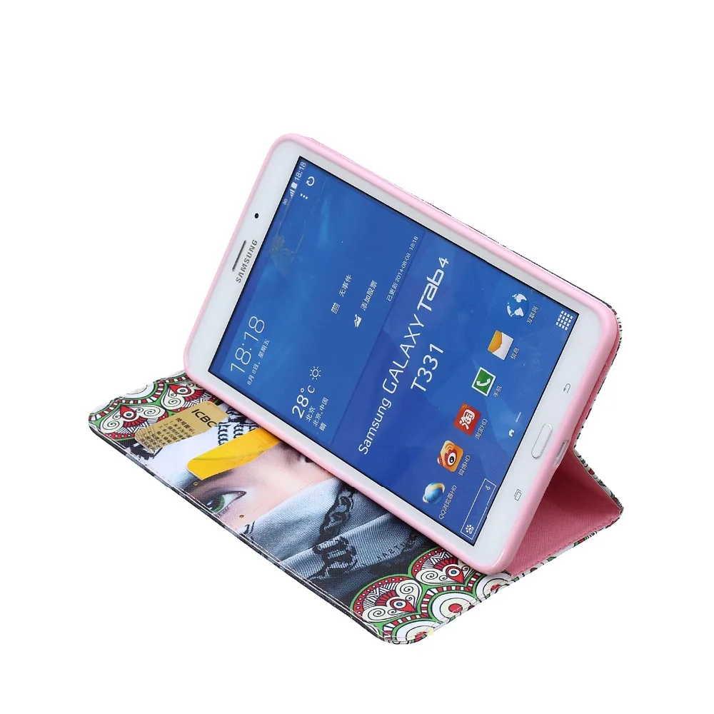(Slim Fit) фолио флип гибридный печати кожа pu case кожного покрова карты слот для samsung