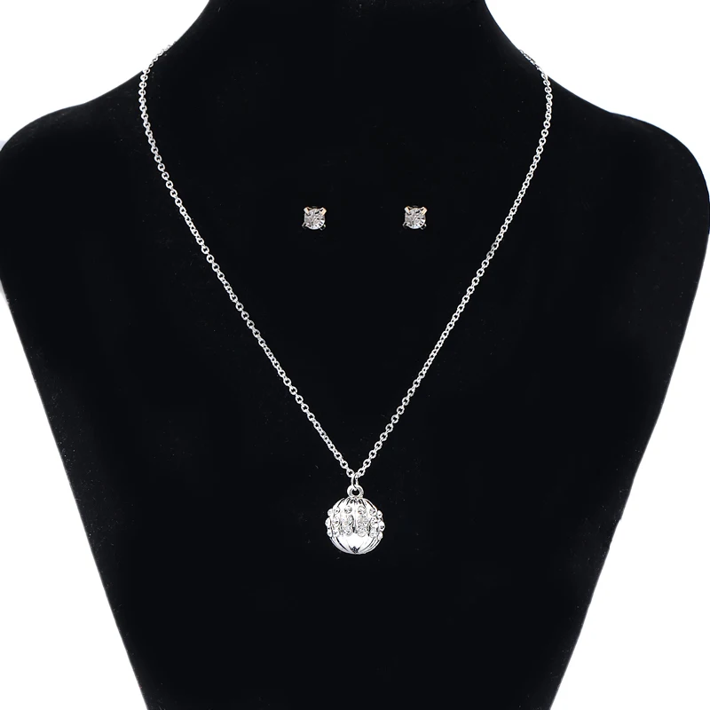 2018 модное ожерелье сережки серебряное ювелирное изделие серьги золото сталь