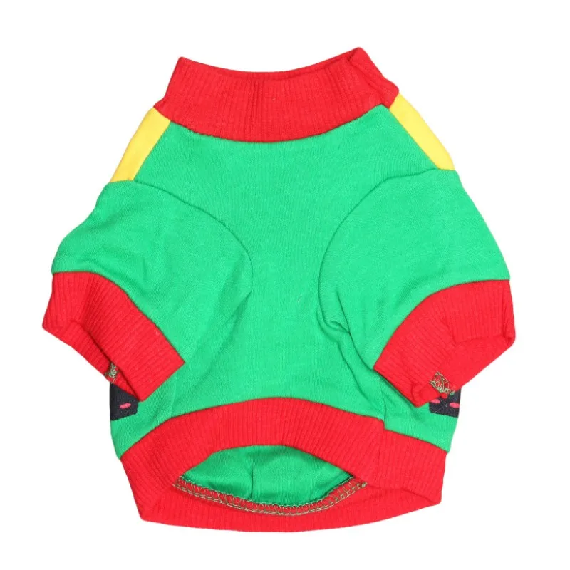 XS/S/M/L красная одежда для собак рождественский костюм с героями мультфильмов