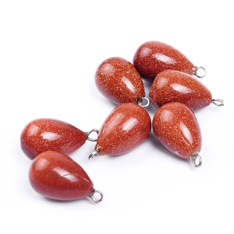 5 шт./лот подвеска из натурального камня в форме жемчуга золотого песка Маленькая