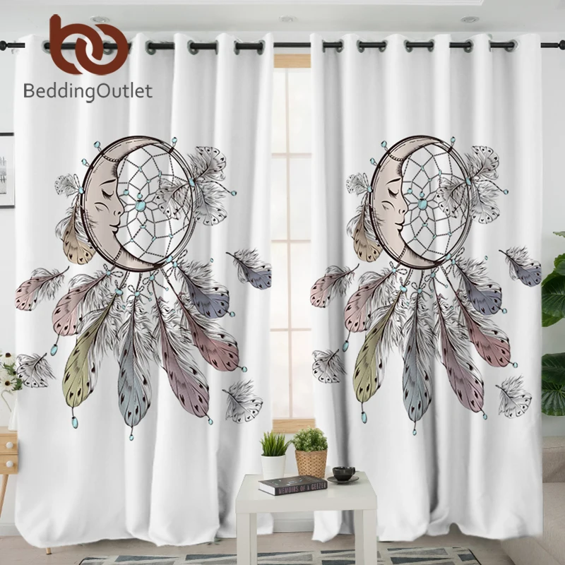 Постельные принадлежности Outlet Moon Dreamcatcher занавески для гостиной s перья