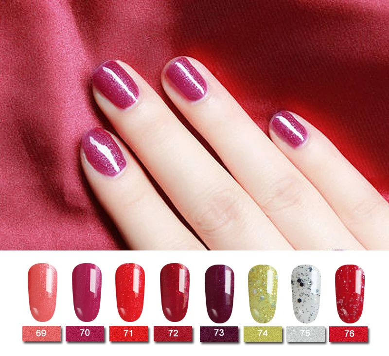SLYGOS Portable 6ml Glitter Series Nail Polish Purple Red Sparkle Soak Off UV Gel Lacquer Manicure Art Tool Varnish | Красота и