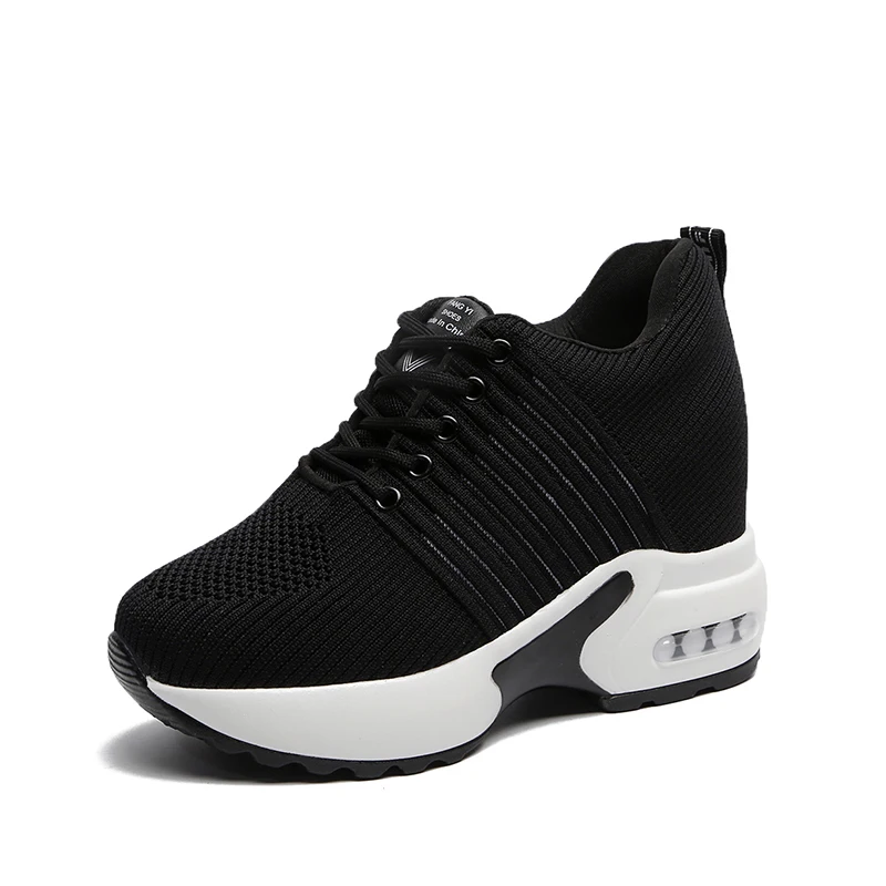 Женская модная обувь на платформе дышащая уличная Вулканизированная каблуке 10 5