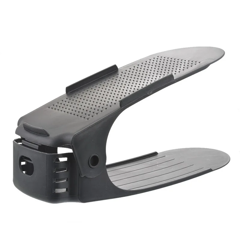 Пластиковые регулируемые двойные полки для обуви полка хранения органайзер