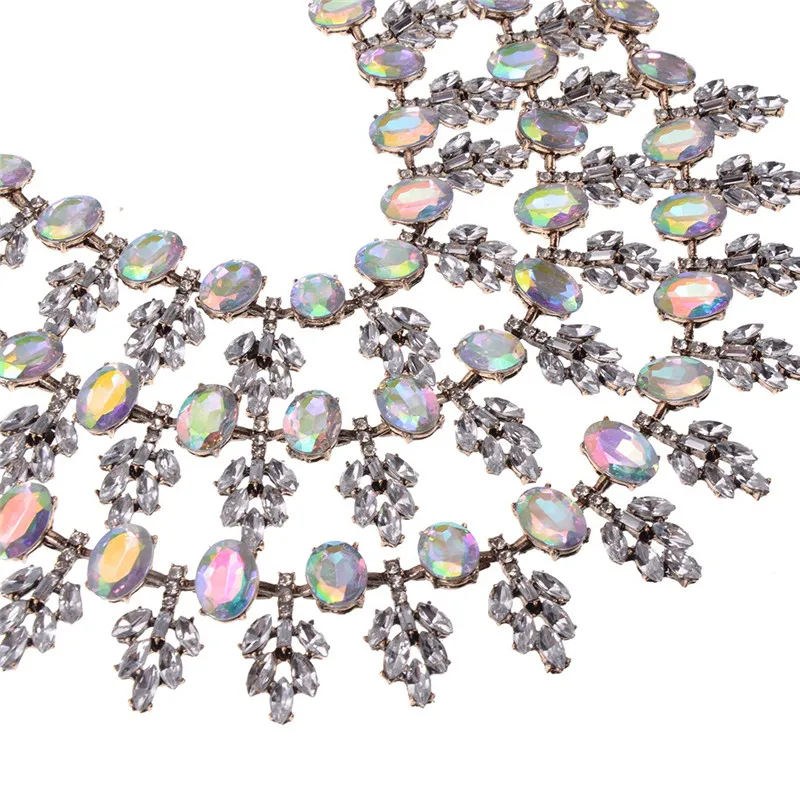 5 цветов хрустальные цветочные ожерелья винтажный чокер ошейник нагрудник
