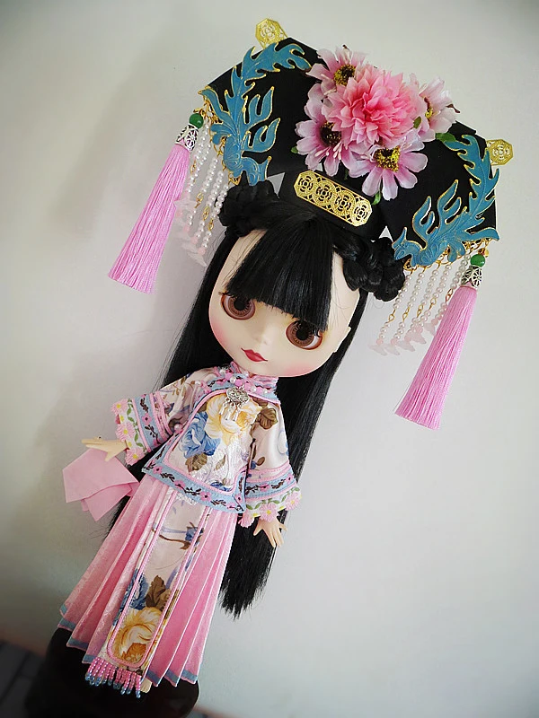 2 шт./компл. изысканный китайский древний костюм для blyth kurhn licca 1/6 bjd кукла розовый