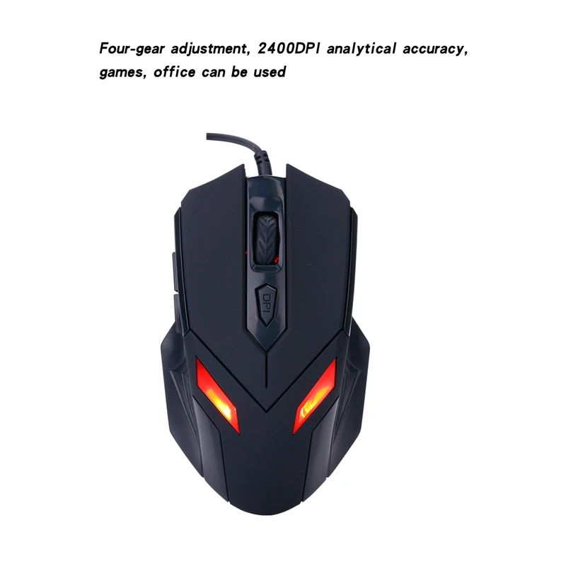 Проводная игровая мышь USB 2400 dpi, 6 кнопок, светодиодный, профессиональная оптическая профессиональная мышь, геймерские Компьютерные Мыши для ПК, ноутбука, игровые мыши
