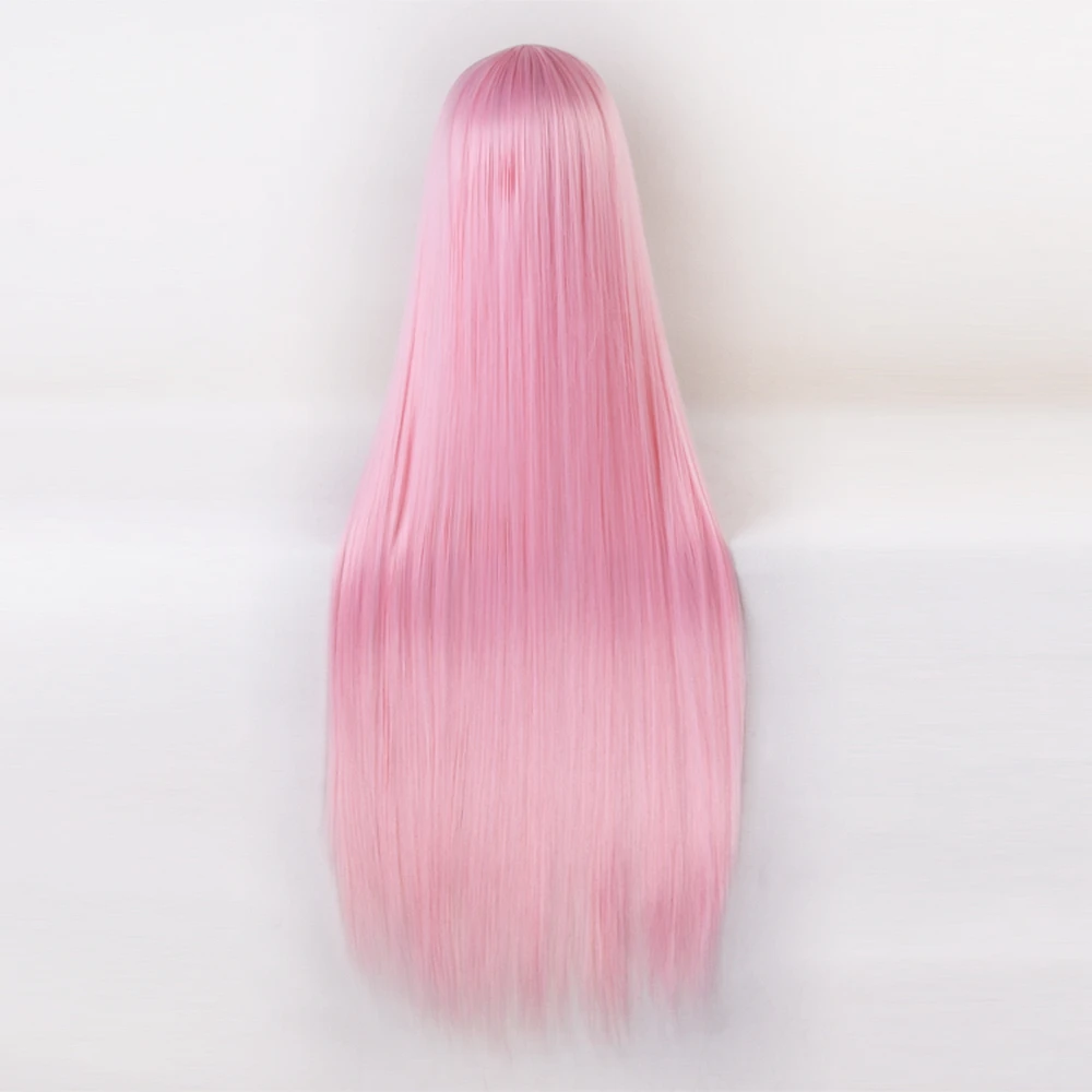 

100cm Anime DARLING in the FRANXX Long Pink Hair Cosplay Wig Zero Two Synthetic Straight Halloween Costume Party Wigs Code 002