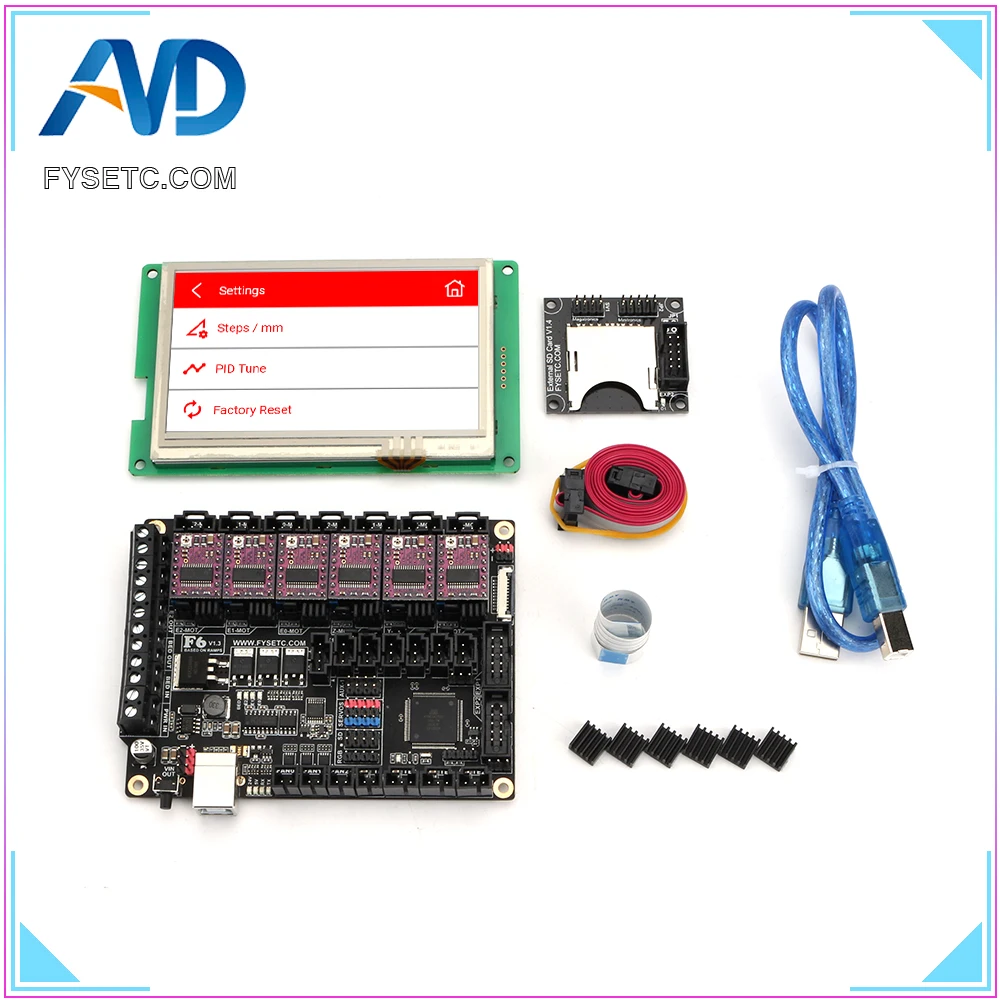 Материнская плата FYSETC F6 V1.3 Все в одном драйвер шагового двигателя DRV8825 6 шт.