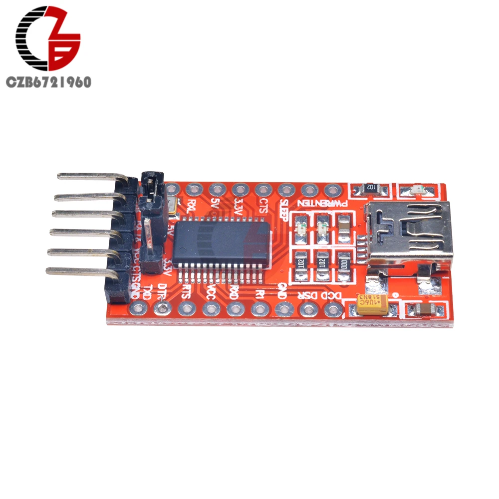 T232RL FT232 FTDI мини-флеш-накопитель USB к ttl модуля преобразователя постоянного тока 3,3 V 5,5 V последовательный адаптер доска мини Порты и разъёмы приемопередатчик сигнала ttl CMOS датчик уровня
