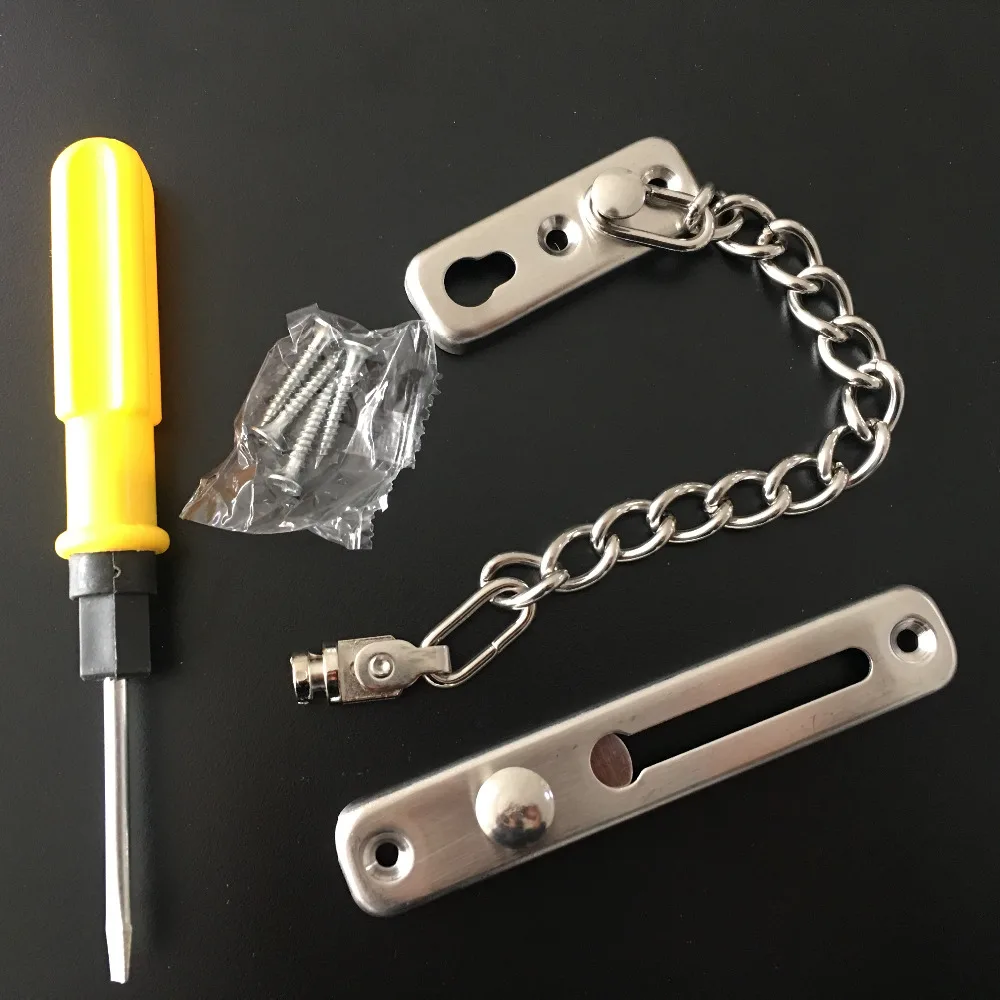 

1suit YT788X Stainless Steel Door Anti-stealing-link Hotel Use Door Chain Assemble Suit Free Shipping Russia
