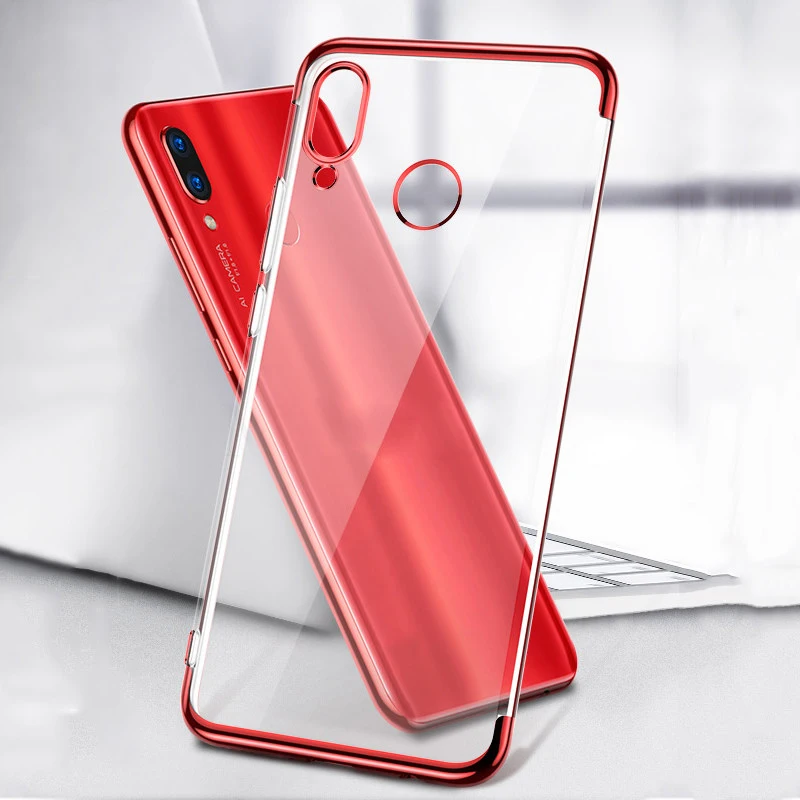 Чехол для huawei Y6 Y7 Prime Y9 роскошный качественный мягкий ТПУ прозрачный чехол с кристаллами