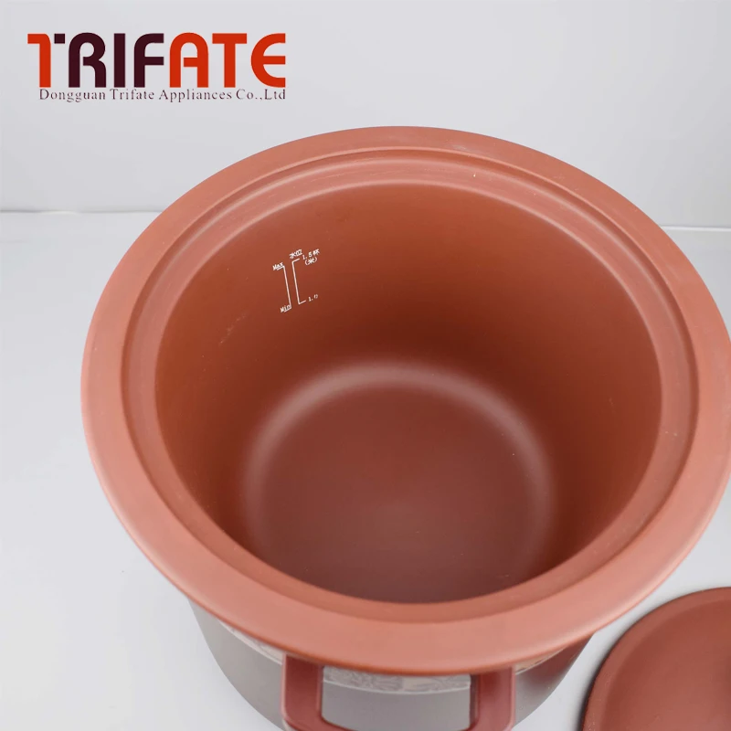 Здоровая фиолетовая глина redware большая емкость 4л 450 Вт электрическая плита суп