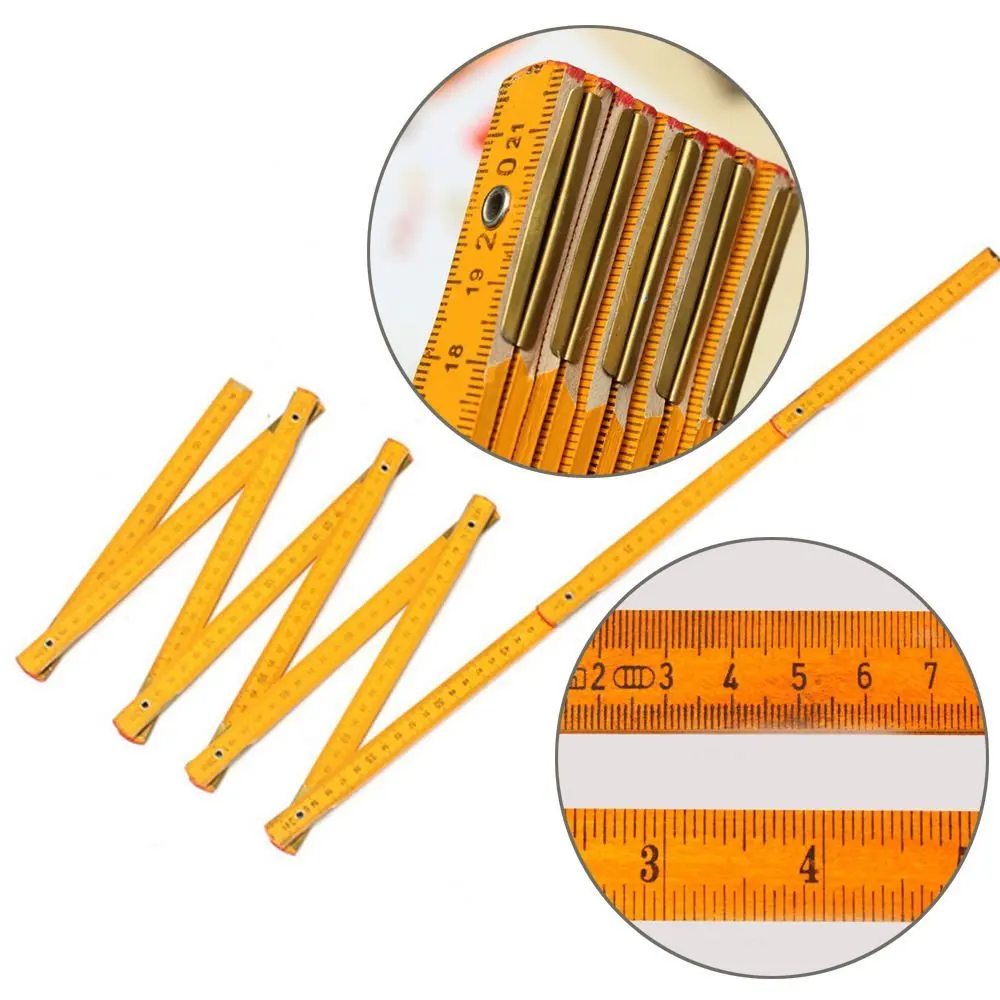 BLEL Горячая DIY измерительная складная линейка многофункциональная деревянная палочка для двора линейка для рисования измерительный инструмент модель Templ