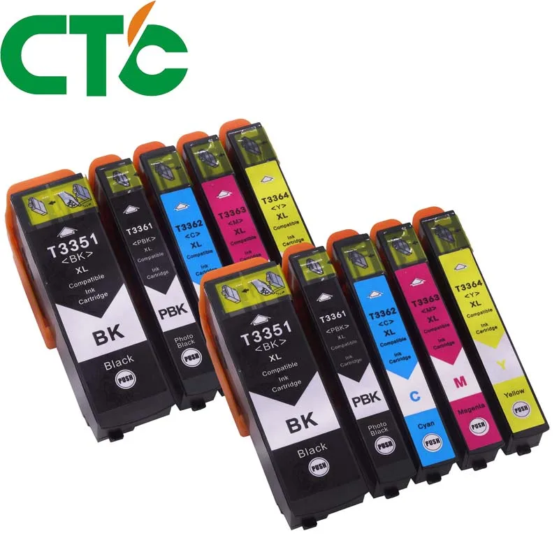 10 упаковок 33XL T3351 T3361 совместимый чернильный картридж для XP 530 чернил 630 830 635 540 640