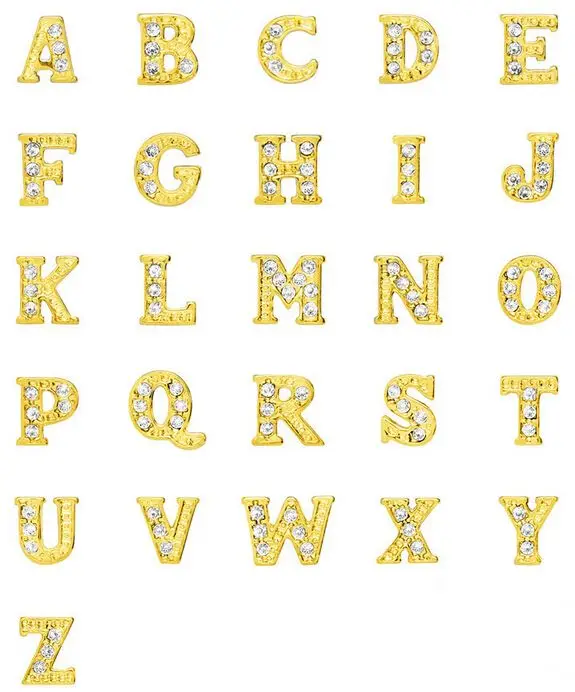 

Wholesale 20PCS/lot Gold Color Alphabet Letters Choose From N To Z Floating Locket Charms Fit For Memory Locket