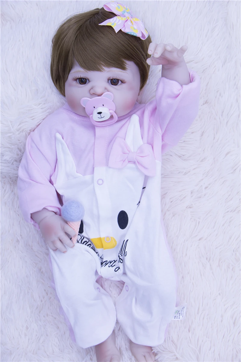 Кукла Reborn Baby ken 55 см силиконовая настоящая мультяшная кошка одежда принцесса bebe