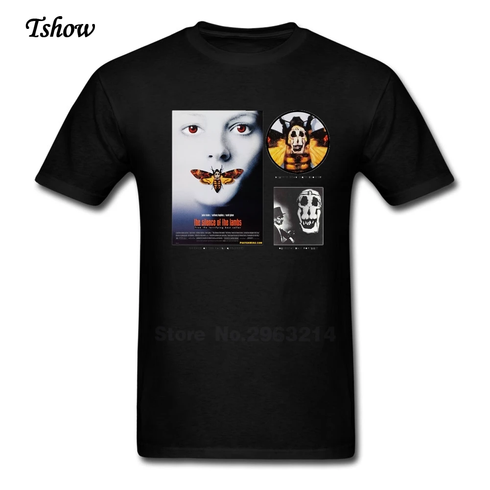 The Silence Of Lambs T Shirt Men Casual Summer Print Cotton Short Sleeve Male Costume Round Neck Brand T-shirt men's Tee | Мужская