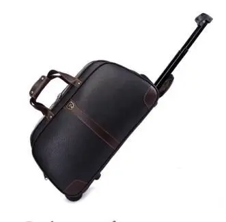 Travel Trolley handbag  travel bags wheels Rolling bag PU business carry on luggage bags for men women wheeled bags Travel Totes
