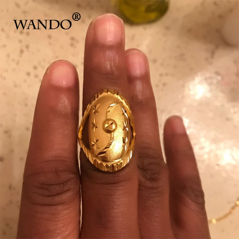 WANDO Эфиопия Нигерия Африка эрит омугод удача золотой узор свадебные кольца