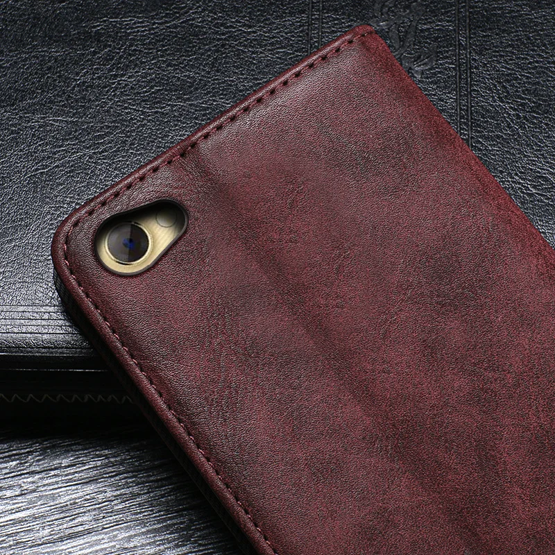 Oukitel C5 Pro чехол Роскошный кожаный флип для защитный телефона Ретро задняя крышка |
