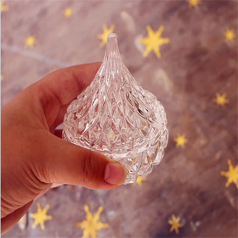 Маленькая стеклянная сахарница Милая Мини шкатулка для ювелирных изделий