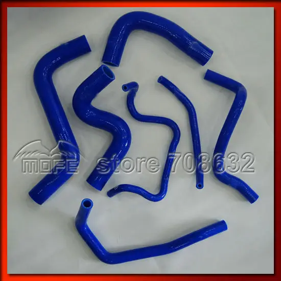

7PCS Original Logo Silicone Hose For Toyota Yaris 1NZFE1.5 2006~ Blue