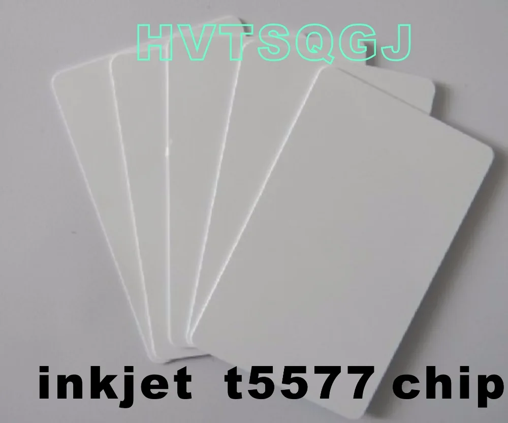 100 шт./лот для печати 125 кГц RFID смарт ПВХ пустая белая карта с чипом T5577