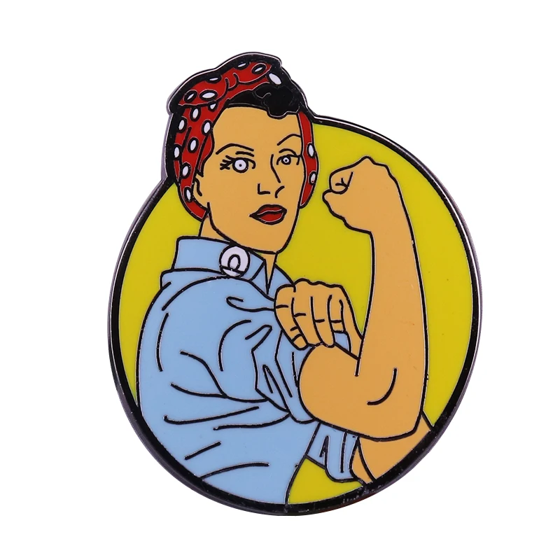 Rosie the riveter Феминистская булавка мы можем сделать это Женская силовая значок