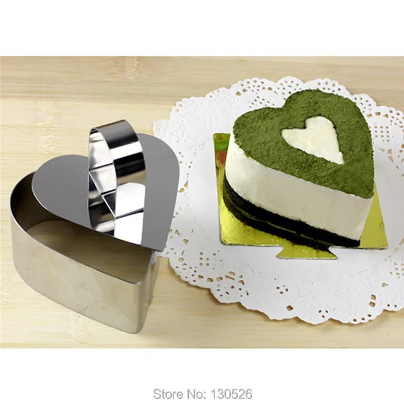 1 шт. Нержавеющая сталь круглой формы в форме цветка сердце квадратные Форма