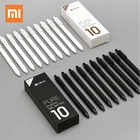 Ручка для подписи Xiaomi KACO 10 шт.лот, ручка 0,5 мм, ручка для подписи черная белая из АБС-пластика с гладкими чернилами для студентов школыофиса