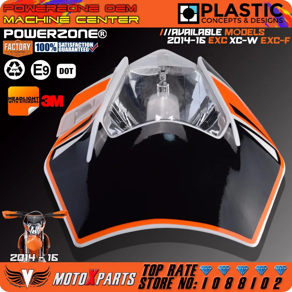 Фара Powerzone с наклейкой для KTM SX F EXC XCF SMR 2016 14 15 |