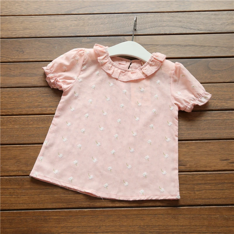 Лидер продаж лето 2019 Детская футболка с короткими рукавами и цветочным принтом