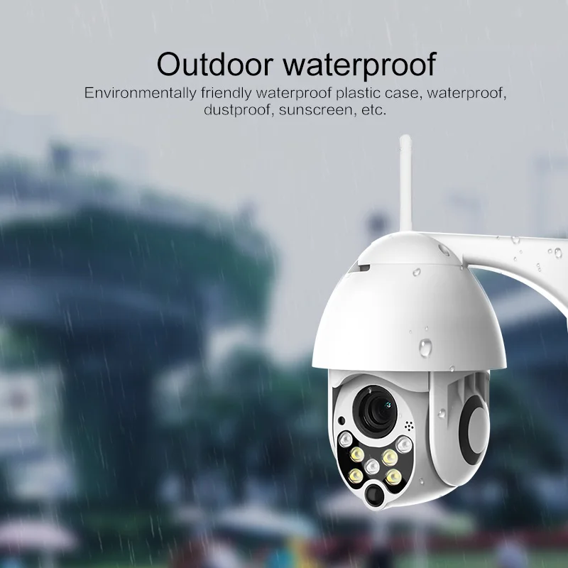 1080P 2MP Беспроводная IP камера Wifi скоростная купольная PTZ наружная IP66 двухсторонняя аудио IR CCTV камера видеонаблюдения EU/US вилка